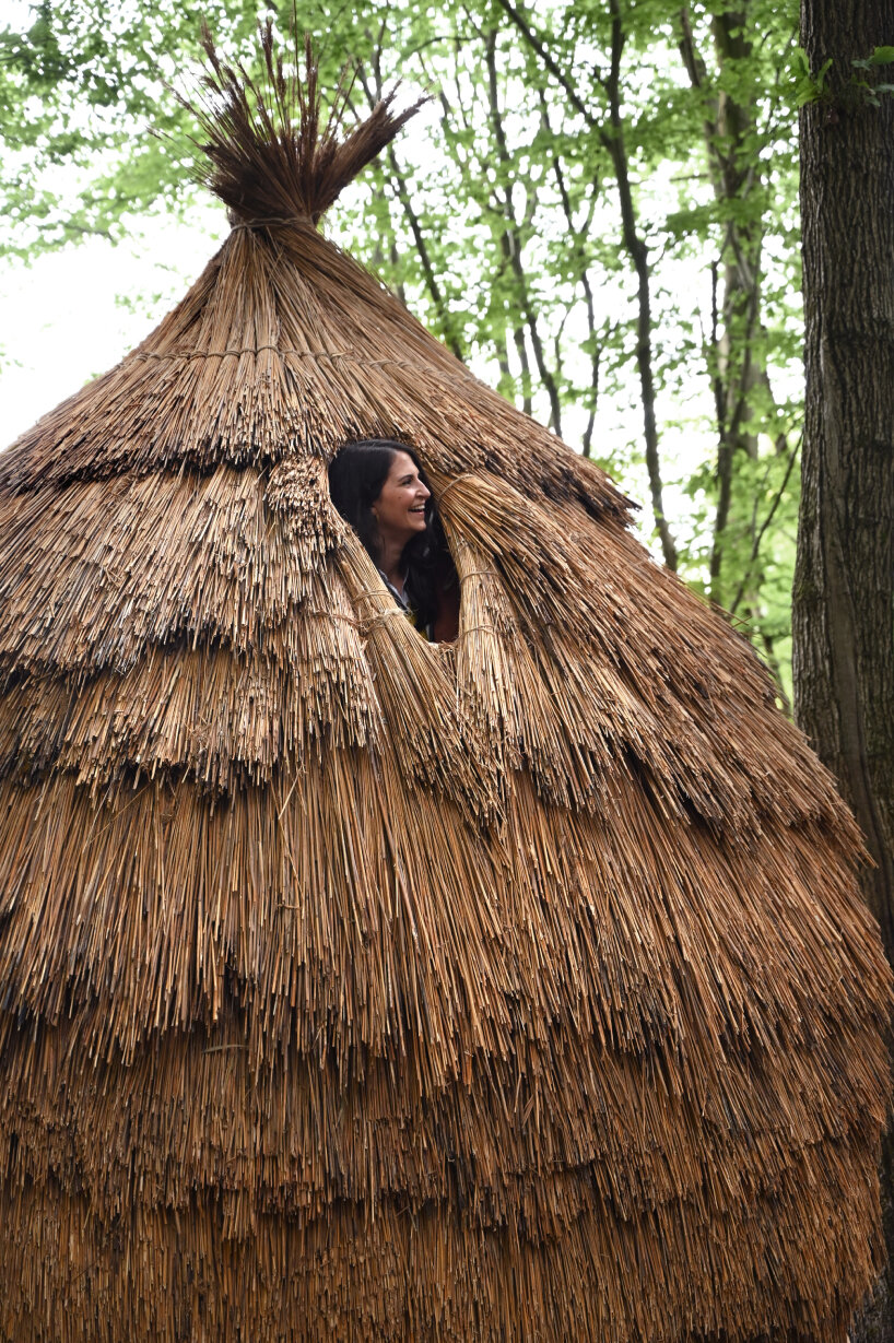 Atelier YokYok wanted to use local materials for Les Chaumes, hence the use of thatch