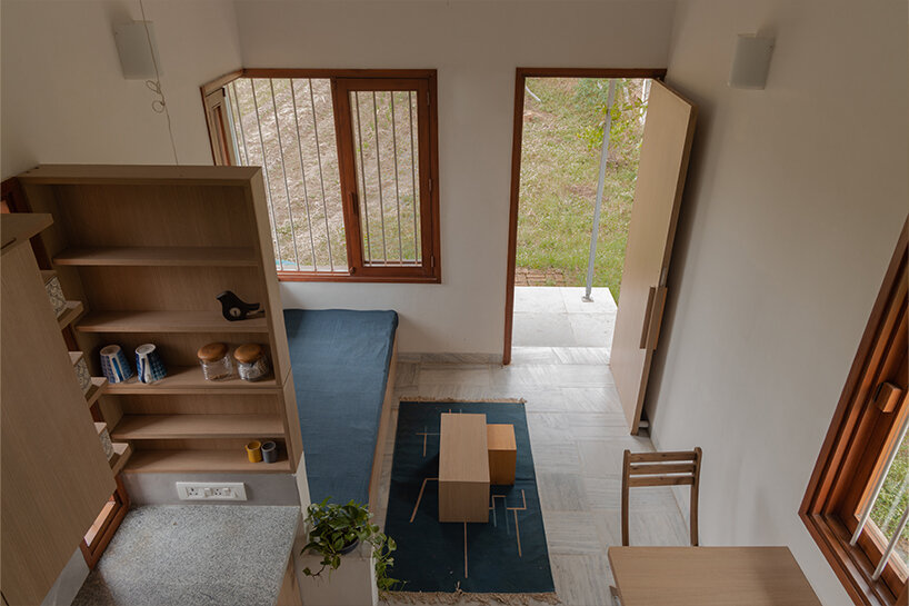 low-cost replicable tiny house addresses india’s residential needs with its adaptable interior