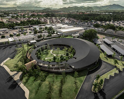 mobius studio designs building like an 'egg yolk' to mimic the mountains of thailand