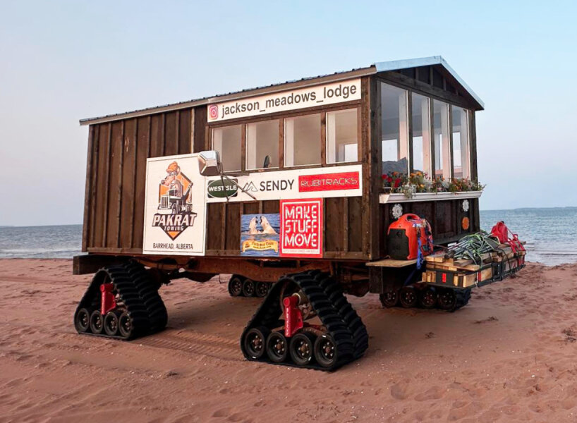 Finished product of the Rubishack, with its original use for vehicle advertising