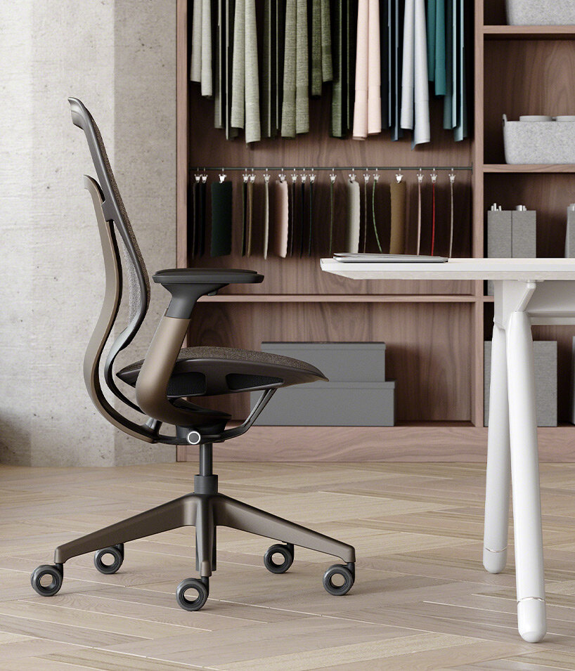 unlimited color options with steelcase’s karman chair’s customizable fabrics & finishes