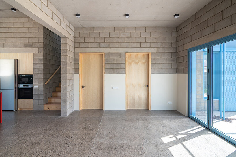 FIVE OH FIVE's vibrant blue brutalist house blends with the sky above tenerife