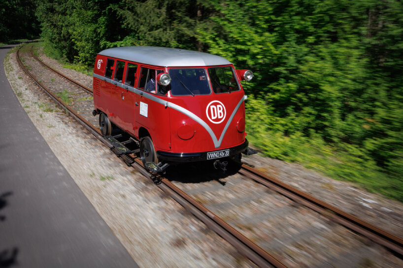 choo-choo! volkswagen uncovers converted 1955 bulli bus that runs on ...