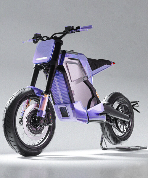 DAB 1α electric motorcycle goes atomic purple, reviving nintendo’s retro game boy color