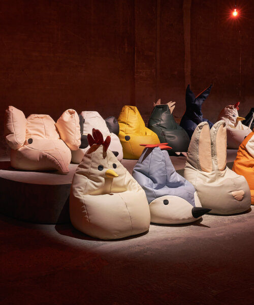 animal ‘sacco’ beanbag chairs seat viewers at bottega veneta’s summer 2025 show in milan