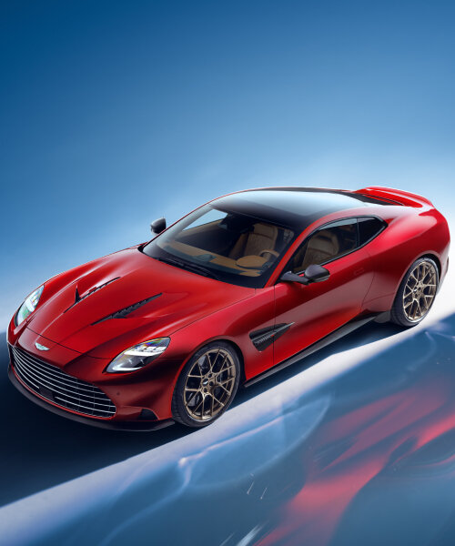 vanquish returns: aston martin goes lush red for its teardrop-shaped, V12-engine sports car