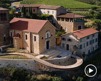 belvedere's wooden promenade by collection architectes floats above vineyards in france