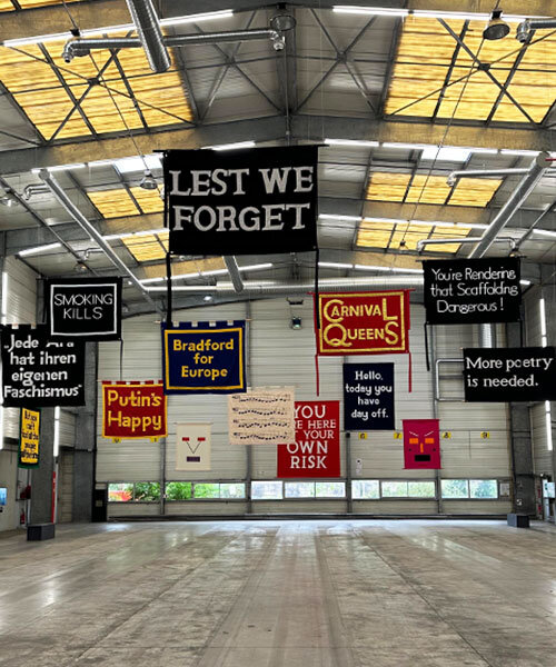 large-scale pieces by jeremy deller, oliver beer, and more, unfold at biennale de lyon