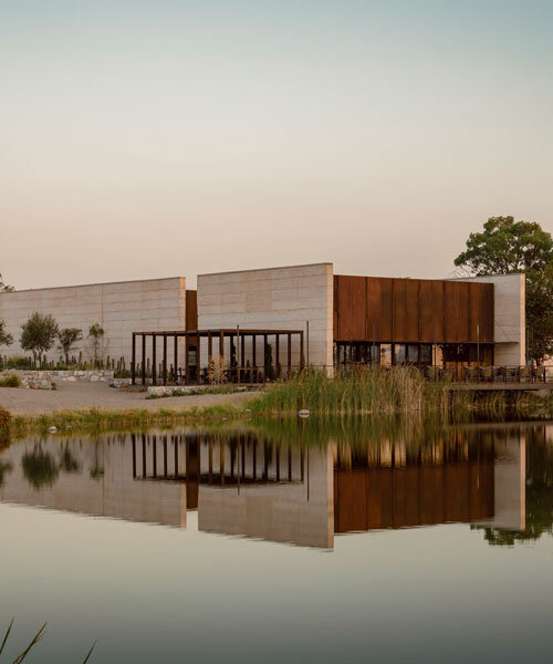 COA arquitectura's winery in mexico combines rammed earth and metal sheets