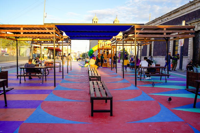 vibrant cactus motifs decorate ciudad juárez’s historic center reclaiming public space