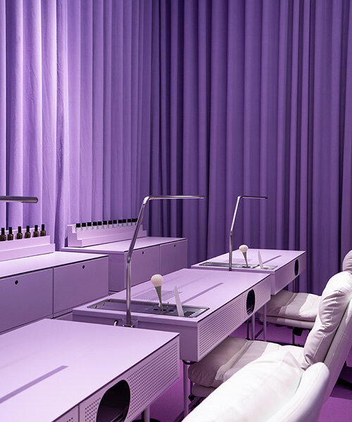 vibrant purple tones by 0321 studio celebrate girl empowerment in chinese nail salon