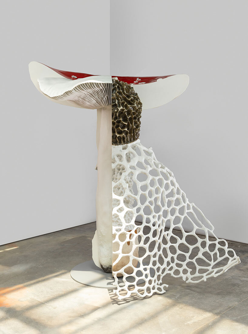 a giant triple mushroom by carsten höller sprouts in paris' place vendôme