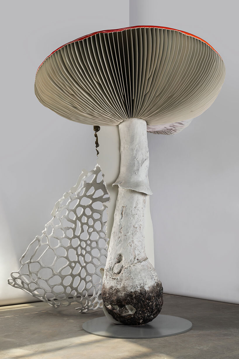a giant triple mushroom by carsten höller sprouts in paris' place vendôme