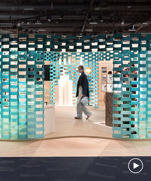 recycled water bottles shape LAAB's 3D printed eco-pavilion at maison&objet