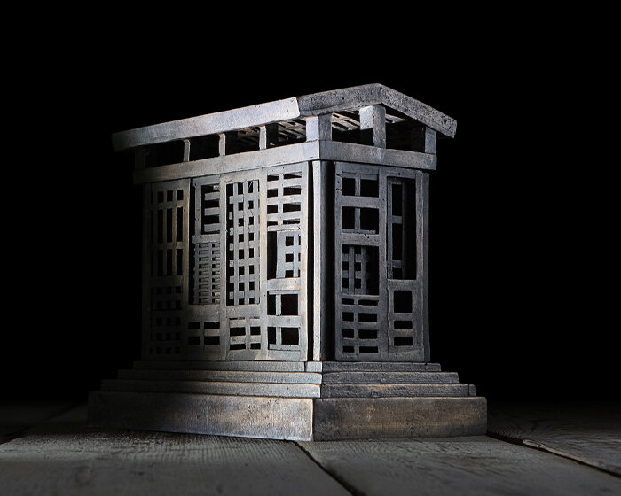 michele de lucchi sculpts wooden & bronze loggia for 21_21 DESIGN SIGHT gallery 3 show