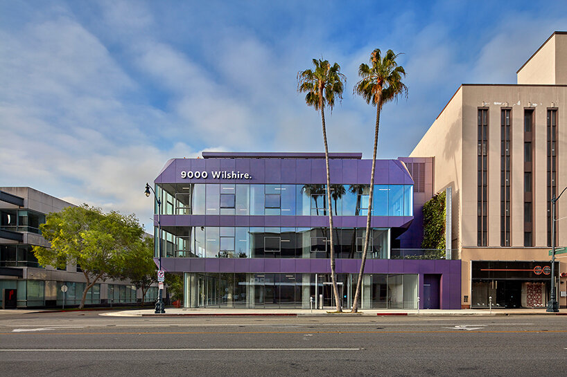 neil denari brings pop of purple to 9000 wilshire in beverly hills