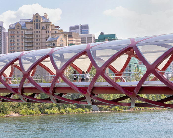 santiago calatrava's twisting peace bridge captured in new photographs by danica o. kus