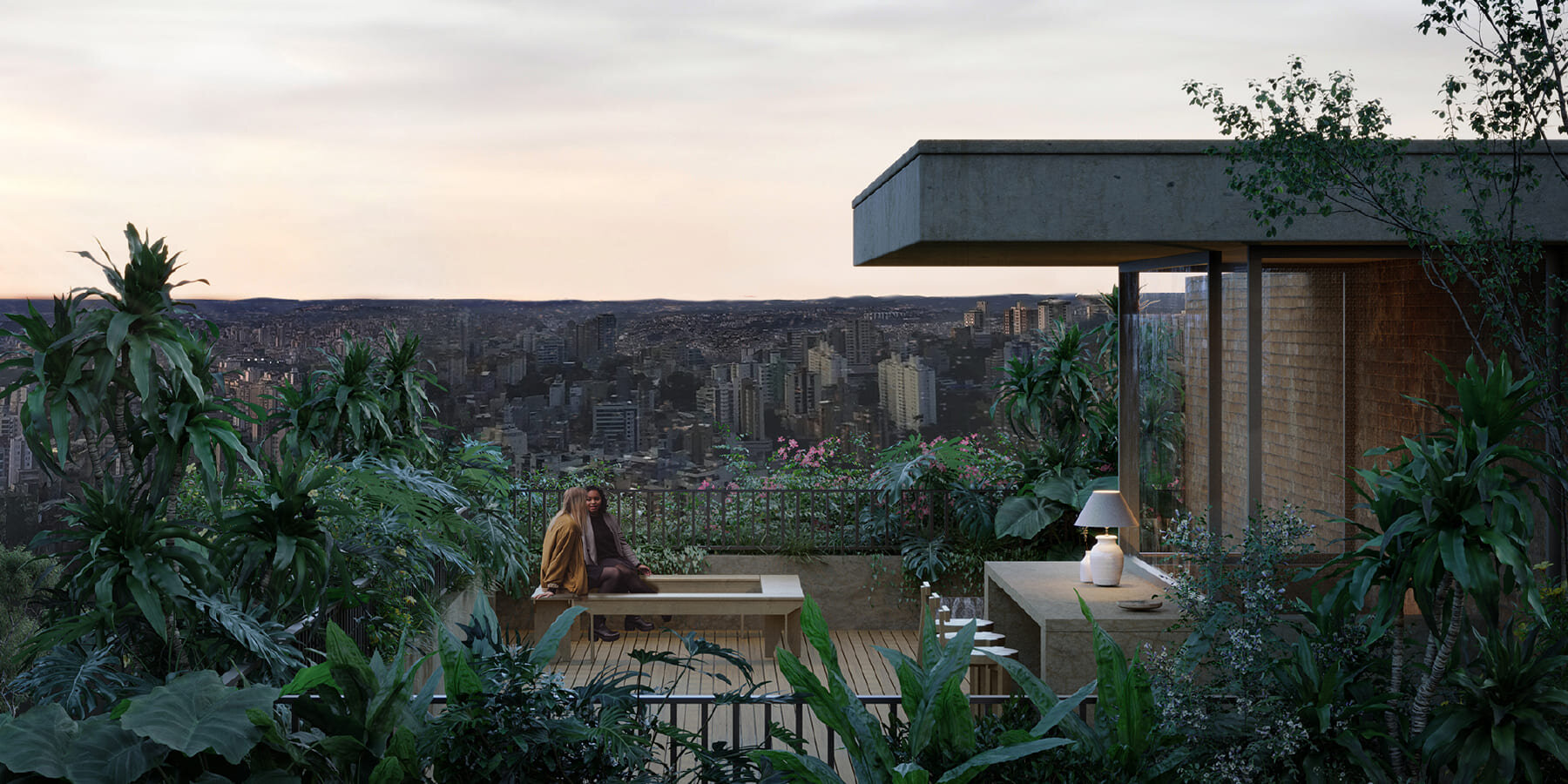 contiguous terraces stretch toward brazilian forest in estúdio zargos’ paisagem building