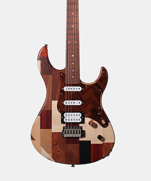 yamaha turns instrument manufacturing wood scraps into upcycled electric guitars