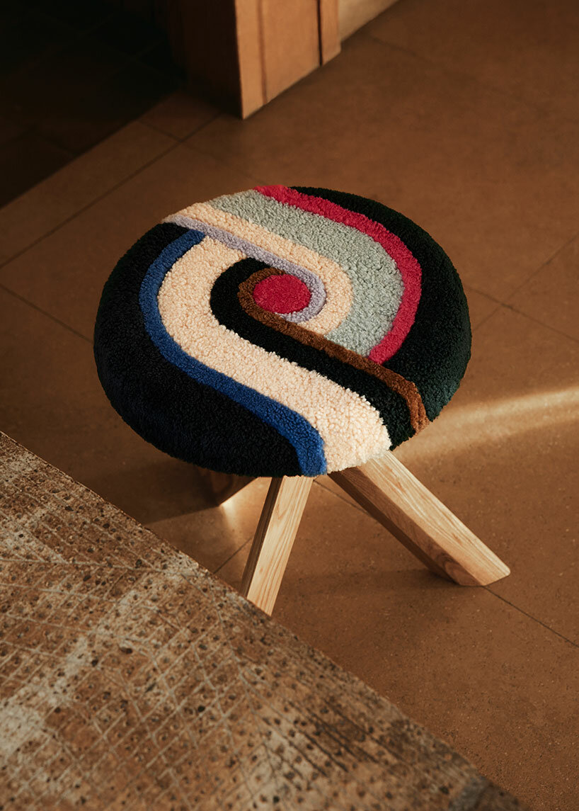 yves salomon presents pierre chapo-inspired shearling furniture series at paris design week