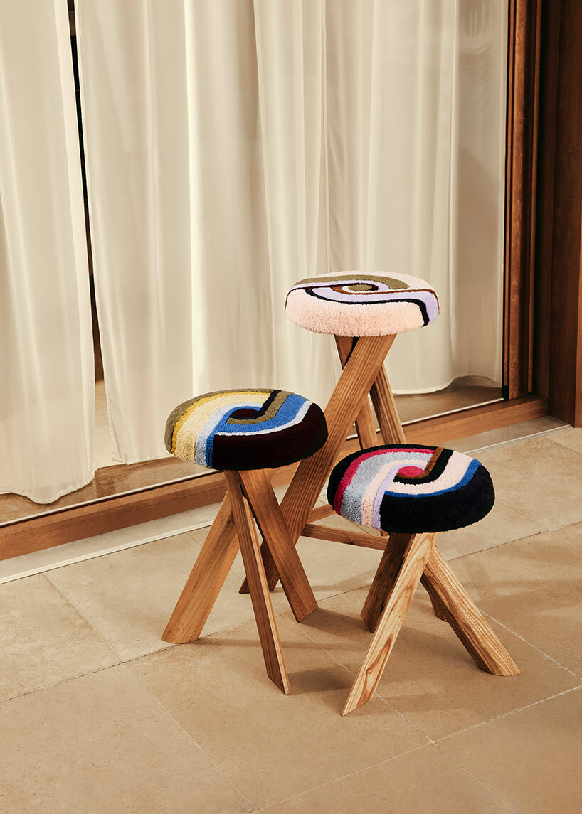 yves salomon presents pierre chapo-inspired shearling furniture series at paris design week