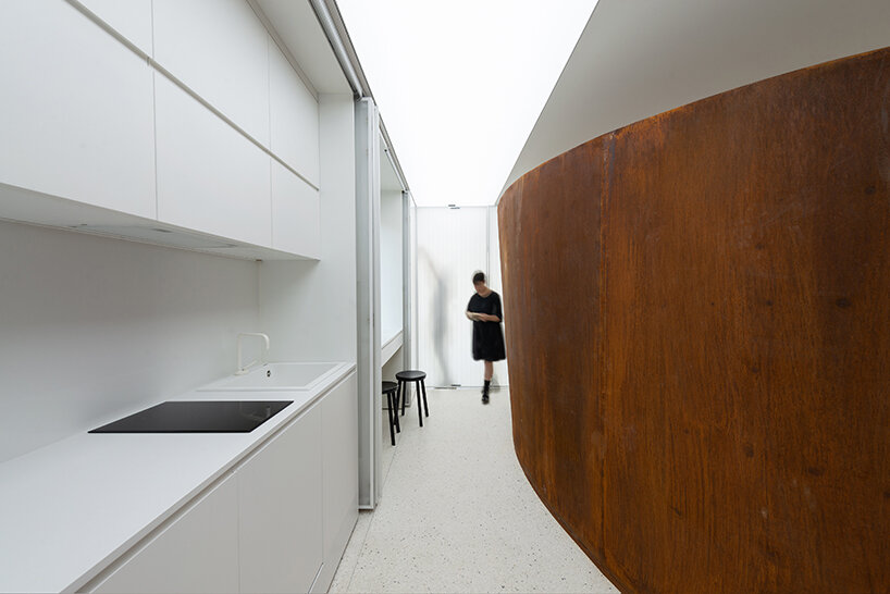acrylic sheets add transparency to four-dimensional office by rooydaad architects in istanbul