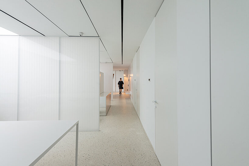 acrylic sheets add transparency to four-dimensional office by rooydaad architects in istanbul