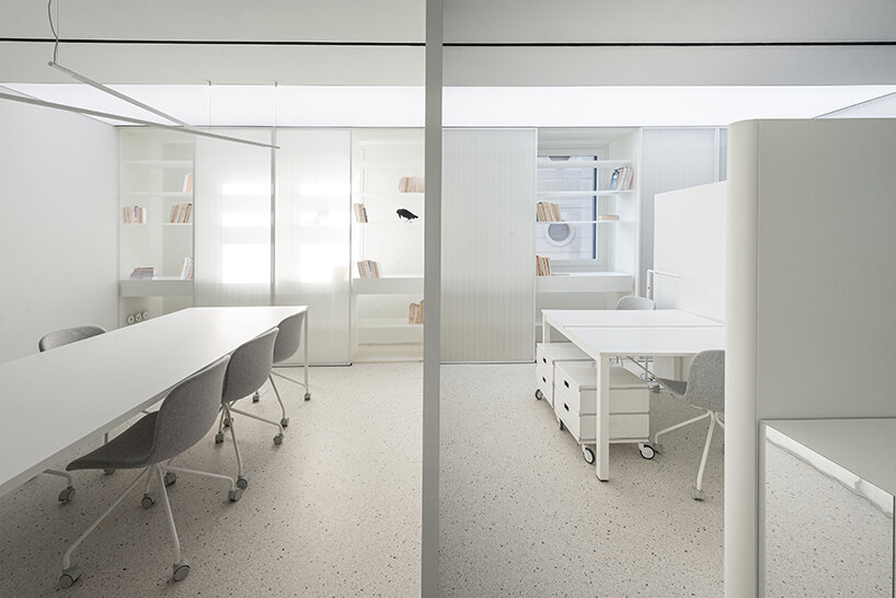 acrylic sheets add transparency to four-dimensional office by rooydaad architects in istanbul