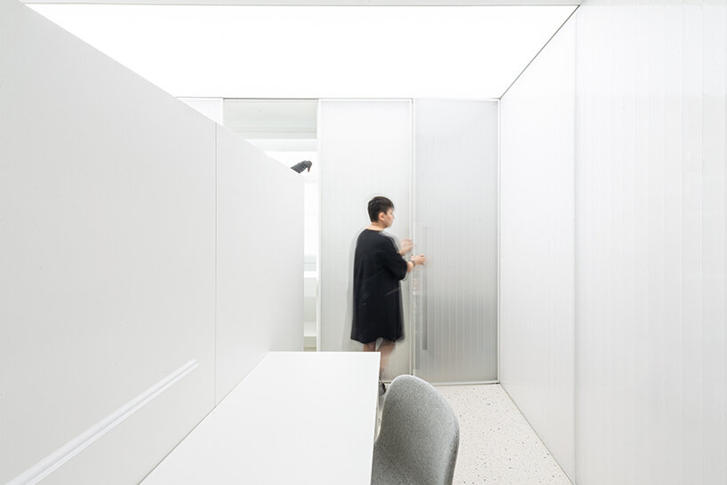 acrylic sheets add transparency to four-dimensional office by rooydaad architects in istanbul