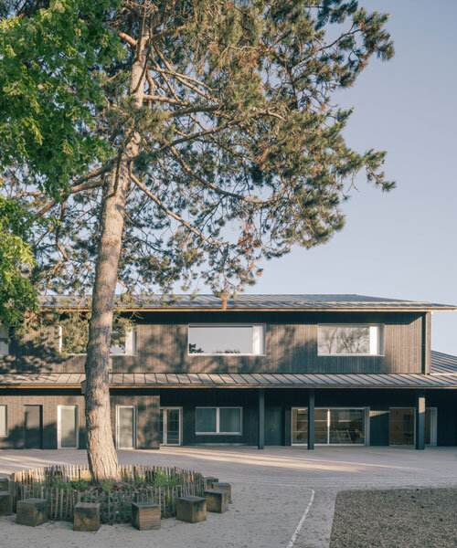 ALTA employs wood and straw for jean de la fontaine school's redesign in france