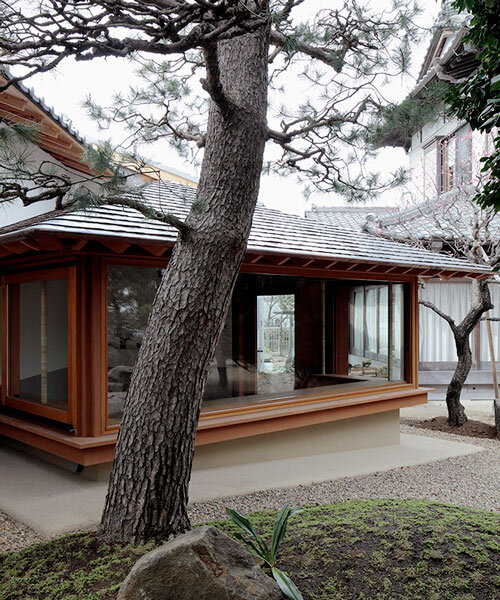 1110 revitalizes traditional japanese warehouse into restaurant reusing original wood