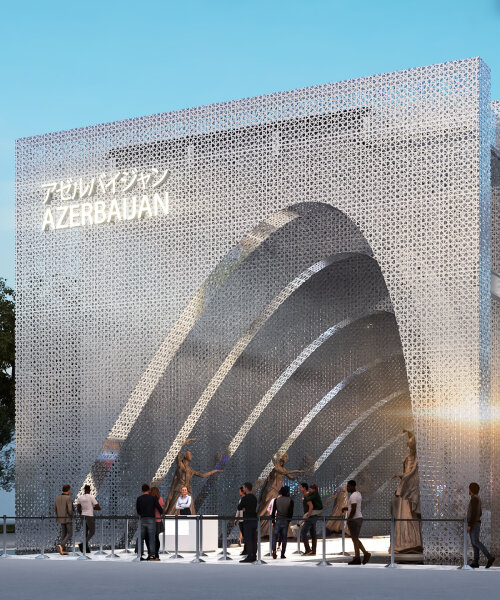 seven monumental arches nod to azerbaijani poetry at the nation's expo 2025 osaka pavilion