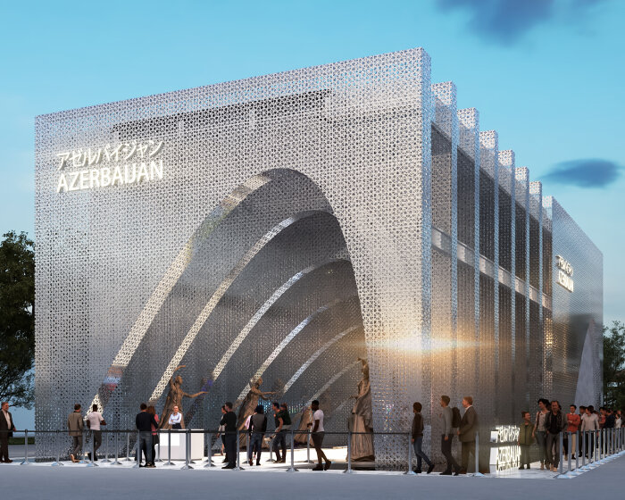 seven monumental arches nod to azerbaijani poetry at the nation's expo 2025 osaka pavilion