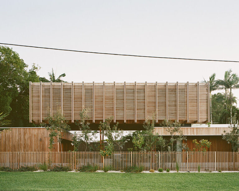Stage Rd House Design son studio elevates 'bangalow road house' on stilts over byron bay
