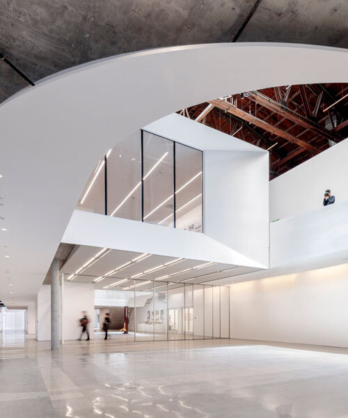 darin johnstone architects turns historic wind tunnel into mullin transportation design center