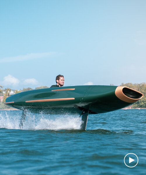 foilone references fighter jets for the design of carbon-fiber electric hydrofoil boat PEGASUS