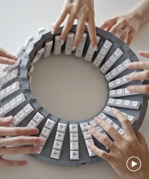 google introduces double-sided, twisted Gboard so multiple people can type or code at once