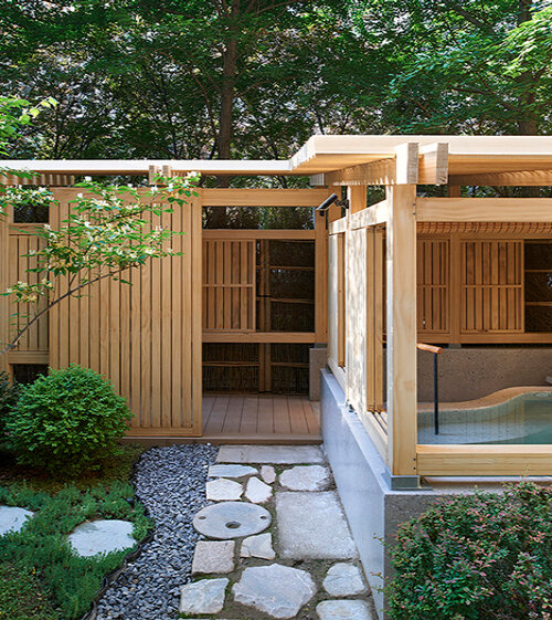 tsutsumi and associates adds outdoor bath to house X in beijing for barrier-free accessibility