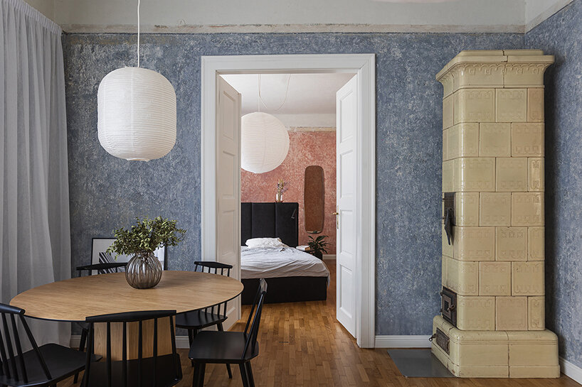 layers of paint narrate 1930s slovakian apartment's history in renovation by RAN