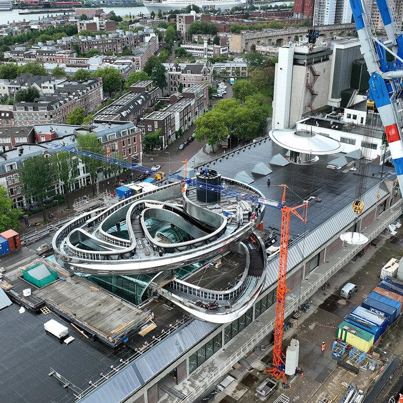 MAD architects’ fenix museum nears completion with double-helix staircase in rotterdam