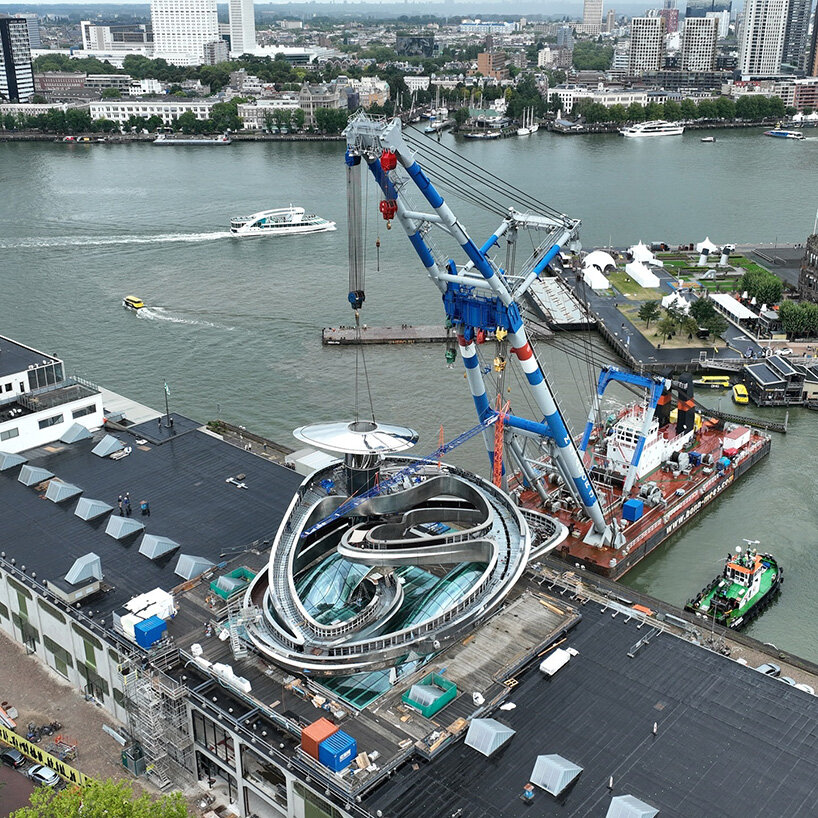 MAD architects’ fenix museum nears completion with double-helix staircase in rotterdam