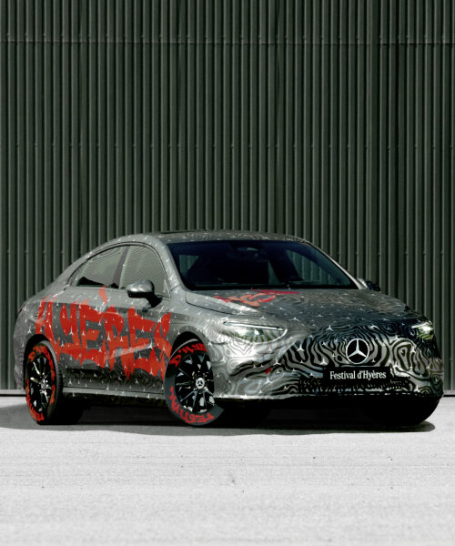 mercedes-benz previews CLA coupe at festival d’hyères in custom camouflaged erlkönig skin