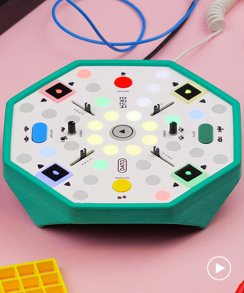 playful drum machine's eight-sided design invites kids of all ages to explore rhythm