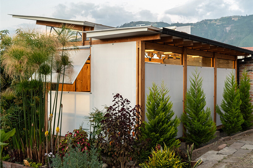 prefabricated wooden structure hosts multifunctional space for quinta fachada in ecuador