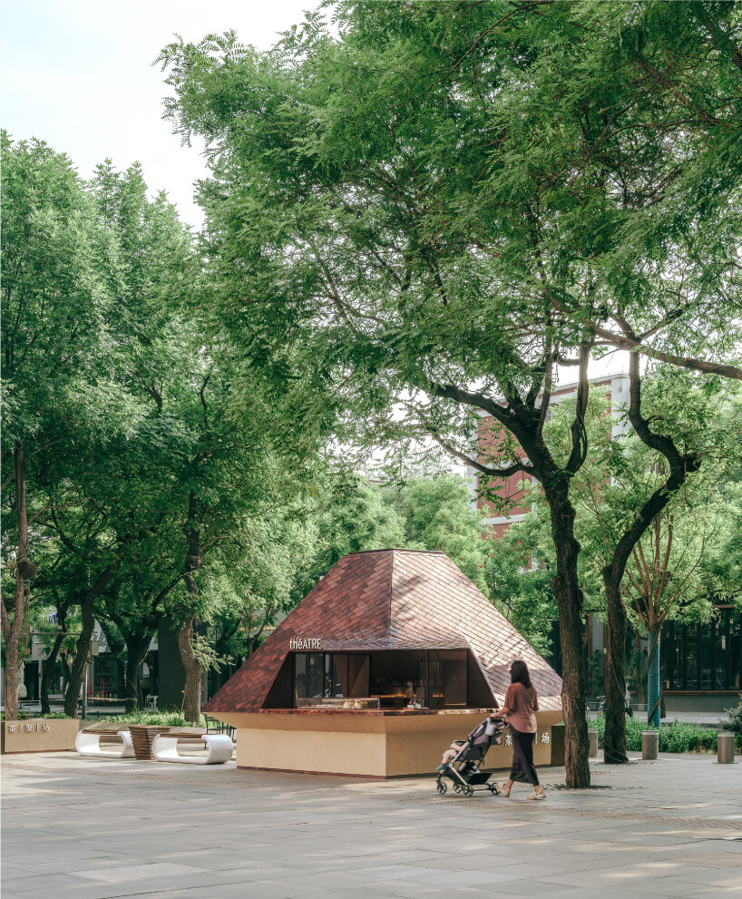 Una serie de pabellones reutilizables de Kooo Architects difunde la cultura del té en el centro de Beijing