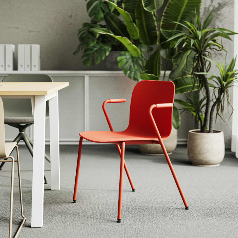 RIM's multipurpose lambda chair molds greek-inspired design into versatile solution