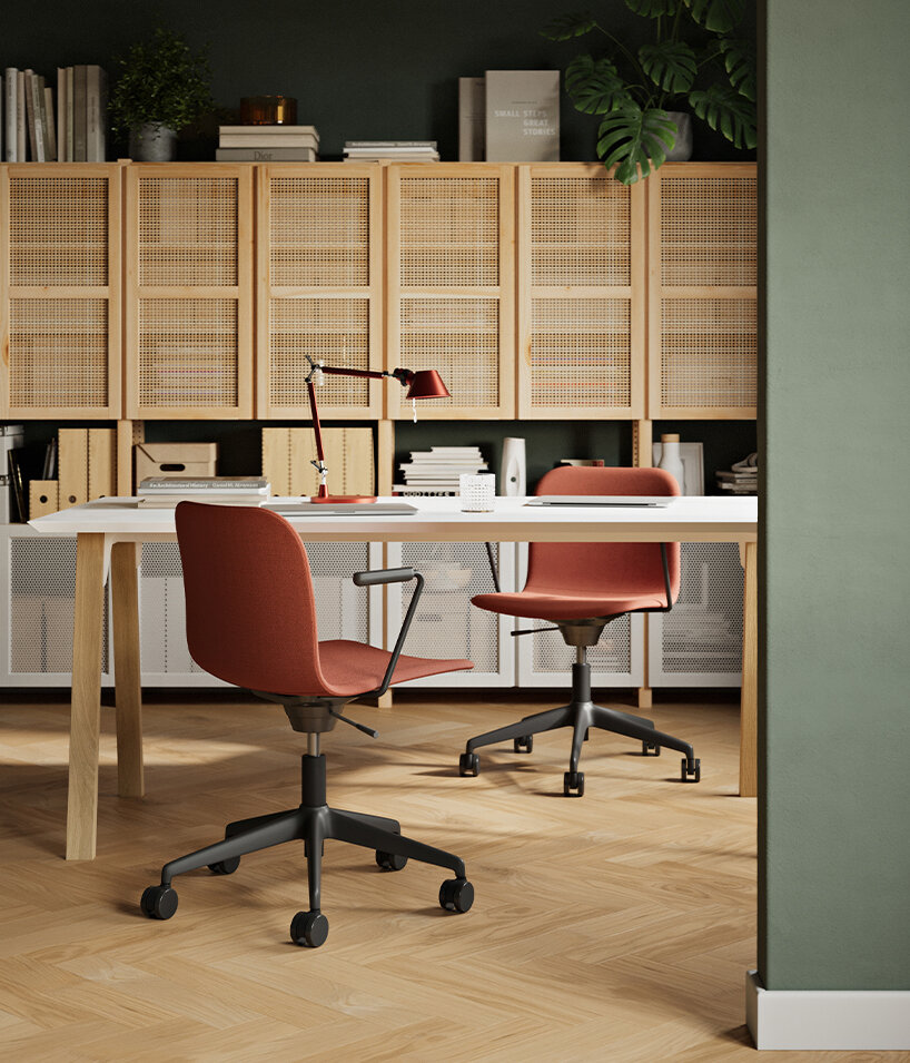 RIM's multipurpose lambda chair molds greek-inspired design into versatile solution