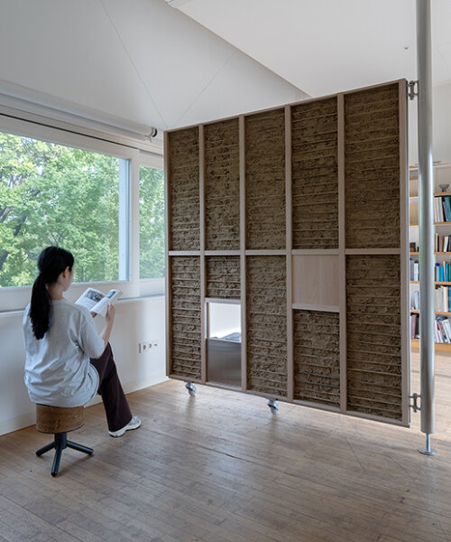 studio heech's partition puts contemporary twist on traditional korean wattle & daub method