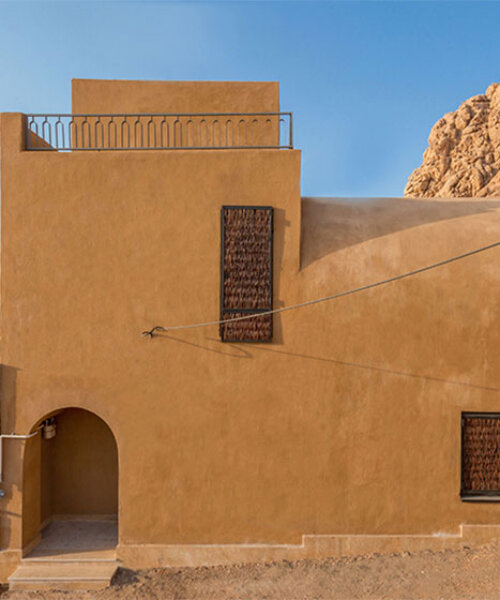 curved adobe walls root hypertext architecture studio's separo house amid mountains of iran