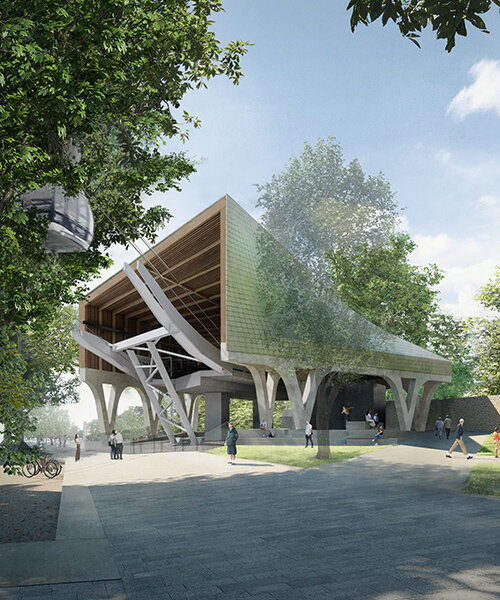 snøhetta to bring glimmering green cable car stations to koblenz, germany